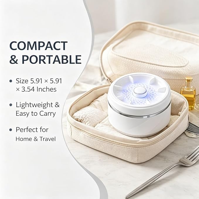 Electrolytic Fruit and Vegetable Purifier - 2026 Upgraded Hydroxyl Ion Food Cleaning Device - Portable Water Purifier for Produce, Grains, Utensils - IPX7 Waterproof Kitchen Gadget (A)