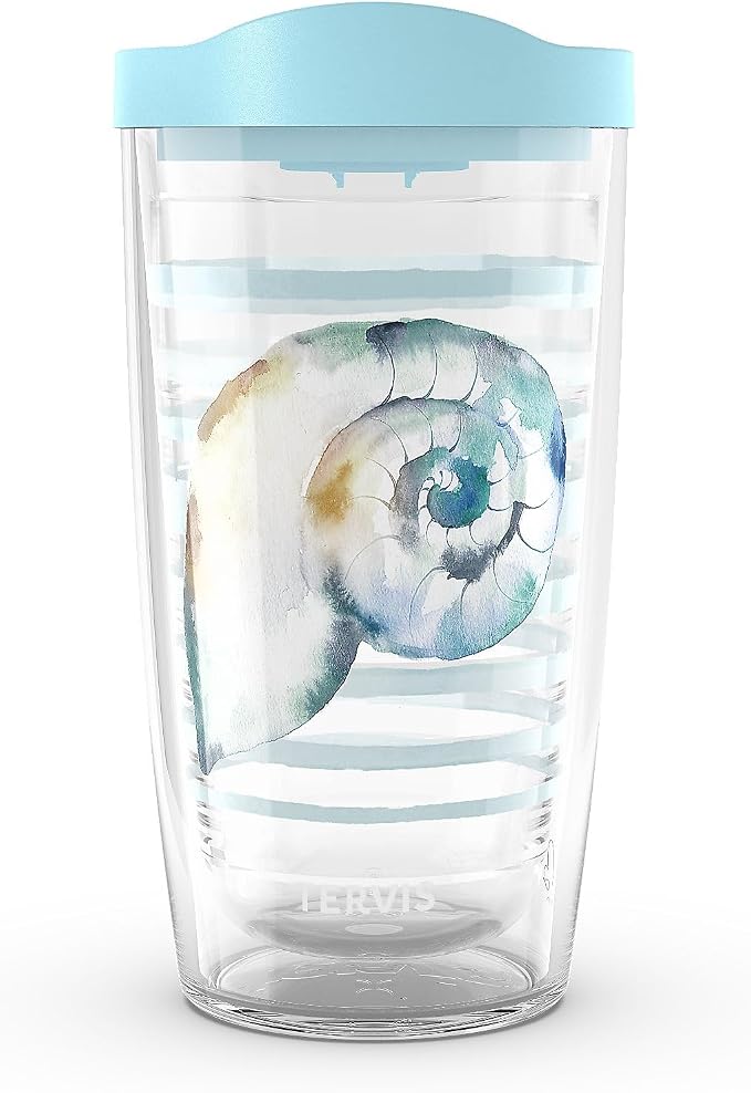 Tervis Sara Berrenson - Ocean Keepsakes Sea Swirl Made in USA Double Walled Insulated Tumbler Travel Cup Keeps Drinks Cold & Hot,
