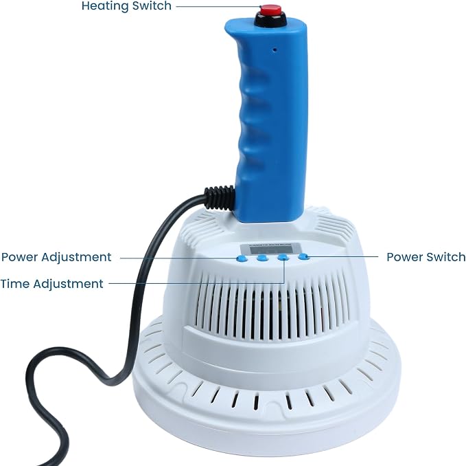 U.S. Solid Handheld Induction Sealer, 20-130mm Adjustable, Portable Electromagnetic Heat Cap Seal Machine for Plastic & Glass Bottles, Power & Time Control, Ideal for Packaging & Sealing