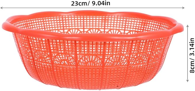 10Pcs Plastic Drain Basket Multifunctional Kitchen Strainer Bowl for Rice Fruit Vegetable Washing Easy to Clean for Home and Restaurant