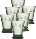 La Rochere Bee Green Tumbler Set/6 - La Rochere Bee Glassware Sets