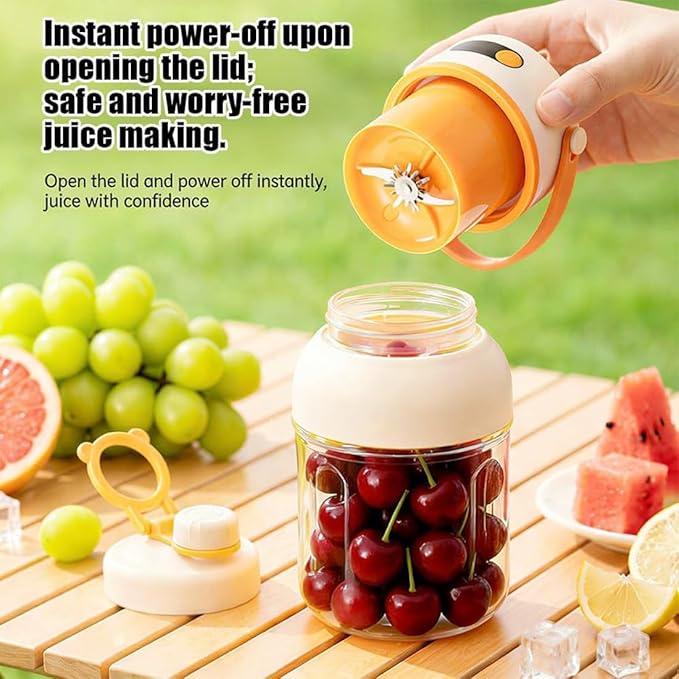 Portable Electric Juicer Cup with Zero Cord Hassle,Fresh Juice Mini Fast Portable,18000 Rpm High Speed with Digital Display&Leakproof Lid,Automatic Cleaning with Straw and Two Lids (1200ml/43.22oz)