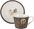 Portmeirion Sara Miller Chelsea Tea Cup & Saucer - Dark Grey, Set of 2