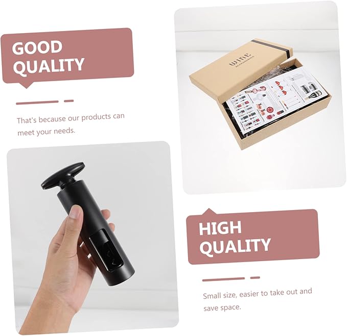6-Piece Wine Accessories Set Includes Rotary Bottle Opener Vacuum Wine Stoppers Pourer and Foil Cutter for Home Entertaining and Lovers