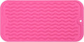 MicoYang Silicone Dish Drying Mat for Multiple Usage,Easy clean,Eco-friendly,Heat-resistant Silicone Mat for Kitchen Counter or Sink,Refrigerator or Drawer Liner Rose S 12 inches x 6 inches