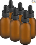 NOOEEISS 4 Pcs, 1oz Dropper Bottle, Amber Glass Eye Dropper Bottle, Tincture Bottles with Dropper, Pretty Finish, Leak-Proof Design, Stronger Suction for All Kinds of Mixed Liquids