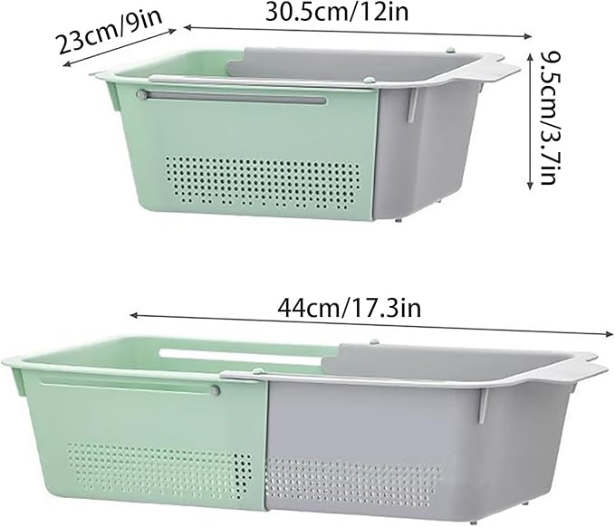 Plastic Dish Drying Rack for Kitchen Counter, Anti-Slip Dish Drainer Over the Sink, Extendable Dish Rack Cutlery Holder(Yellow)