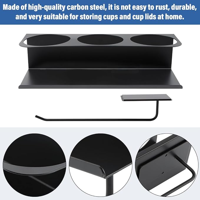HONUTIGE 2 Pack Magnetic Stanley Cup Holder for Fridge, Water Bottle Organizer for Stanley 30&40 oz Tumbler, Strong Magnetic for Cup Organizer Holder, Cups Storage Rack for Kitchen Cabinets