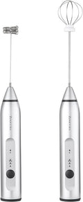 Zoocura Electric Whisk Milk Frother with 2 Whisks, Handheld Foam Maker For Coffee, Latte, Cappuccino, Hot Chocolate, Durable Drink Mixer
