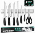 Magnetic Knife Holder 16 Inch Silver – Classic Stainless Steel Strip, Rack & Bar for Wall or Fridge, No Drill Adhesive Kitchen Organizer, Premium Gift by Pampavanna