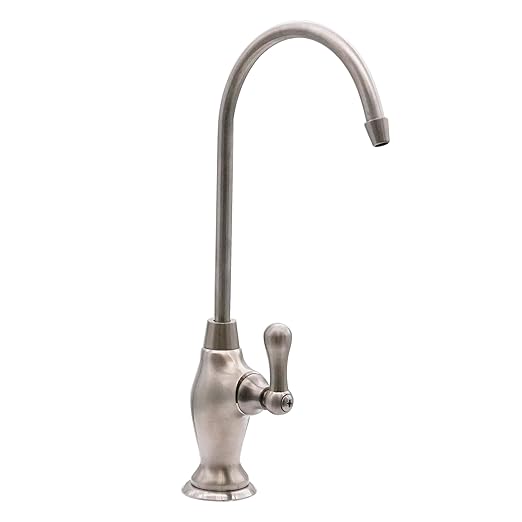 Westbrass D2033-NL-20 10" Classic 1-Lever Handle Cold Water Dispenser Faucet, Stainless Steel