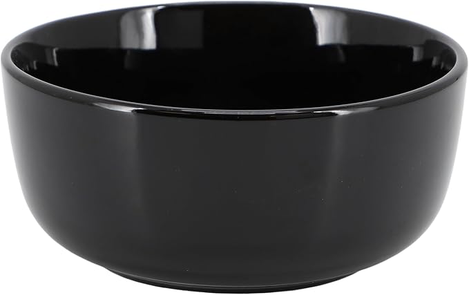 Elama Duncan 18 Piece Porcelain Dinnerware/Tableware Set, Service for 6 (Black)