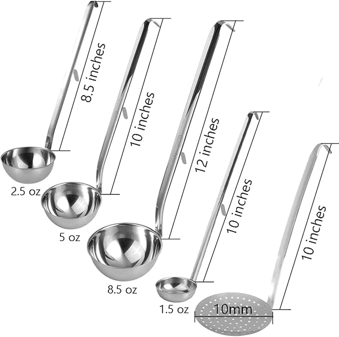 Stainless Steel Soup Ladle (5 PCS SET)