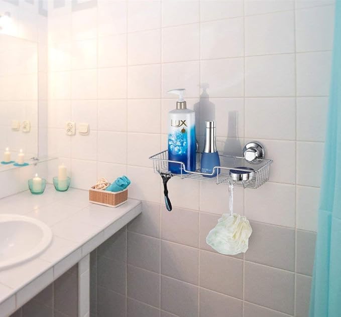 SANNO Expandable Dish Drying Rack Over The Sink Dish Drainer Suction Cups Shower Caddy Soap Dish Holder