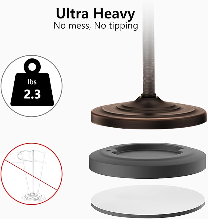 Bronze Bath Hand Towel Holder Stand,Stainless Steel 16 Inch Free Standing Towel Rack,Heavy Weight Towel Bar for Bathroom Vanity Countertop &Kitchen