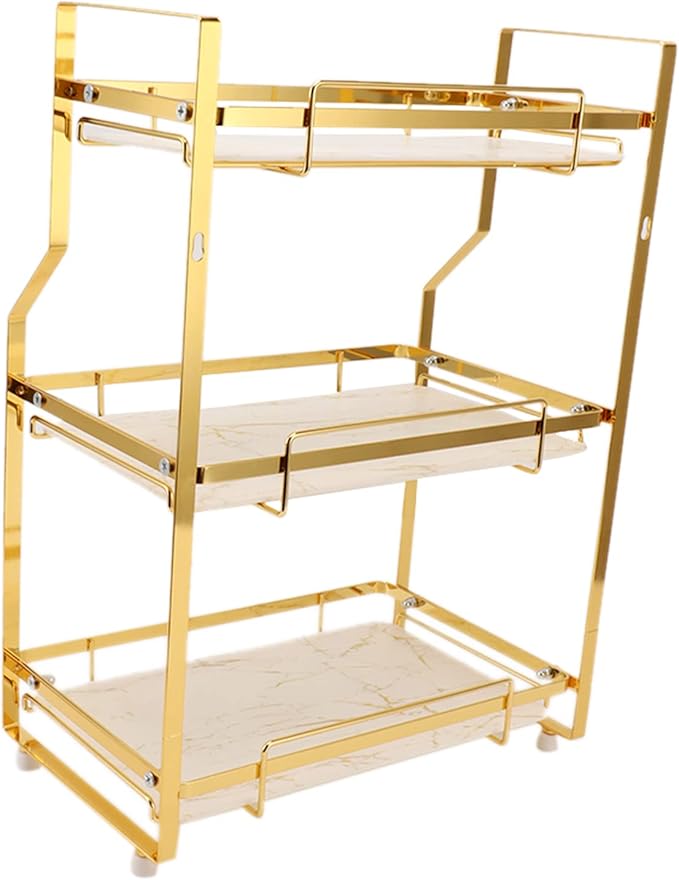 Bathroom Standing Rack, 3 Tier Bathroom Storage Shelf, Floor Storage Shelf, Bathroom Organizers and Storage, Home Storage Holder for Makeup Perfume(3 Tier)