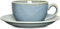 Bosmarlin Coffee Cup Mug with Saucer for Latte, Cappuccino, Tea, 8.5 Oz, Dishwasher and Microwave Safe, Reactive Glaze, 1 Pcs (Sage Green, 1)