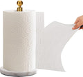 Gold Paper Towel Holder Countertop, with Weighted Marble Base for One-Handed Operation, No Wobbly (Marble Base, Gold)