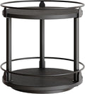 YATINEY Lazy Susan Organizer, Rotating Spice Rack, 2 Tier Spice Turntable Organizer, Industrial Turntable Spice Holder, for Kitchen Countertop and Cabinet, Compact and Versatile, Black SR22BK