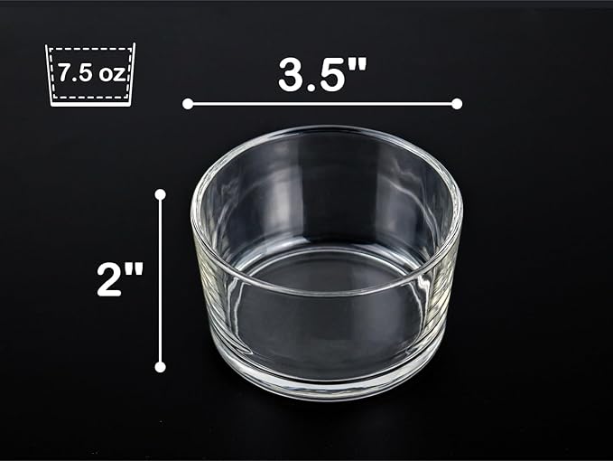 Marble Spoon Rest for Kitchen Counter, Stove Top, Spatula, Tongs Holder with Non-Slip Silicone Feet, 1 Pack + Set of 6 Glass Small Bowls, 7.5oz Clear Mini Bowls