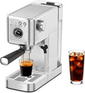 CHULUX Elite Espresso Machine 20 Bar, Compact Stainless Steel Hot and Ice Espresso Coffee Maker with Steam Wand for Americano, Latte, Cappuccino & Home Barista Brewing, Sliver