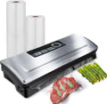 POTANE Precision Vacuum Sealer Machine, Powerful Pro Vacuum Food Sealer, 8-in-1 Easy Presets, 4 Food Modes, Dry&Moist&Soft&Delicate with Starter Kit, Compact Design(Silver)