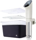 Greater Goods Pro Sous Vide Kit - An 1100 Watt, Powerful, Precise Sous Vide Cooker and Premium, Plastic Container with Sous Vide Rack, Lid, and Neoprene Sleeve | Designed in St. Louis (Birch Kit)