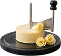 Cheese Curler Wheel for SEMI Hard Cheese, Girolle Cheese Shaver Tool for Charcuterie Boards & Entertaining, Create Cheese Flowers from Tete de Moine & Petit Basque, Marble Base