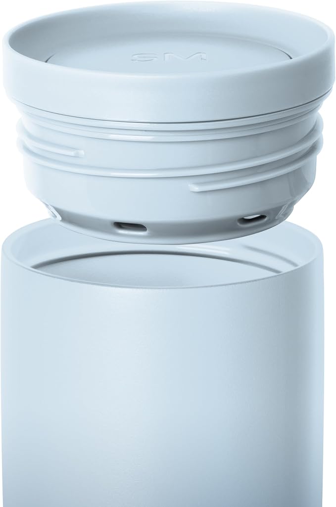 Simple Modern Travel Coffee Mug Tumbler with 360° Lid | Ceramic-Lined Insulated Stainless Steel Cold Brew Iced Coffee Cup | Gift for Women Men Her | Voyager Signature | 16oz | Stormy Skies
