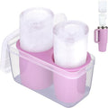 Ice Mold for Stanley Cup, Silicone Ice Cube Tray for Stanley Cup 30oz-40oz, Tumbler Ice Mold with Lid and Bin, Easy Release Cylinder Ice Cube Mold, 1 Pack, Lilac