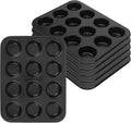 6 Pack 12 Cup Muffin Tin, Carbon Steel Muffin Baking Pan Nonstick Cupcake Pan for Muffins, Cupcakes and Pudding Baking