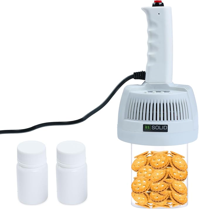 U.S. Solid Handheld Induction Sealer, 20-110mm Adjustable, Portable Electromagnetic Heat Cap Seal Machine for Plastic & Glass Bottles, Power & Time Control, Ideal for Packaging & Sealing