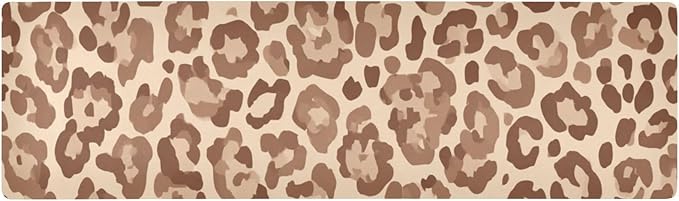 Light Brown Leopard Print Trivet Table Runner Heat Resistant 230F for Hot Dishes Pots Plates Kitchen Dining Table Protector Decorative 39.37 X 11.8 Inch