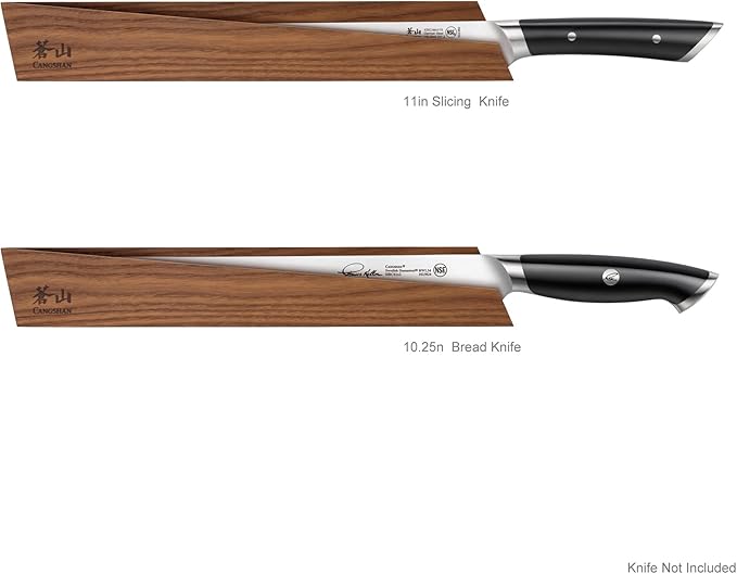 Cangshan Ash Wood Magnetic Knife Sheaths, (10.25" Bread/10" Slicing Knife), 503923