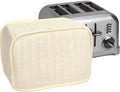 RITZ Premium Universal Four Slice Toaster Cover, 11.25" x 7.25" x 10.5", Polyester and Cotton Quilted, Fingerprint Protector, Super Soft Appliance Cover, Dust Cover (Appliance NOT Included), Natural