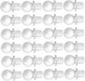 Mobestech 24pcs Glass Ball Wine Stopper Decorative Ball Stoppers for Bottle Sturdy Silicone Glass Multi-purpose for Wine Perfume Oil
