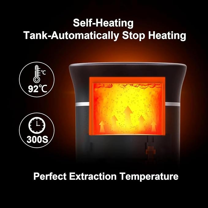Portable Electric Espresso Machine - Self-Heating Travel Coffee Maker with USB-C, Compatible with Ground Coffee, NES & DG Capsules | Ideal for Camping, Car, Office, & Hiking