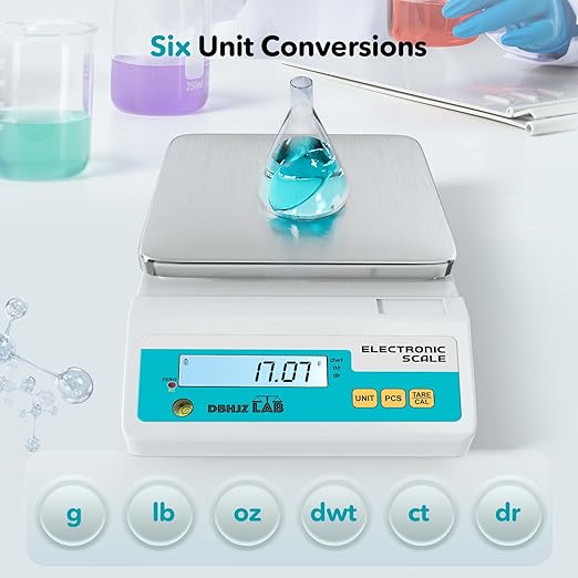 Lab Scale 3000g x 0.01g High Precision Electronic Analytical Balance g/lb/oz/dw/ct/dr Laboratory Scientific Scale with Calibration Weight Dual Power Supply Jewelry Scale