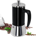 4 Cup Thickened Moka Pot 304 Stainless Steel 200ml Italian Espresso Coffee Maker Stovetop CoffeeMakers Mocha Pot Percolator for Induction Stove Classic Cafe Makers Portable for Easy Brewing