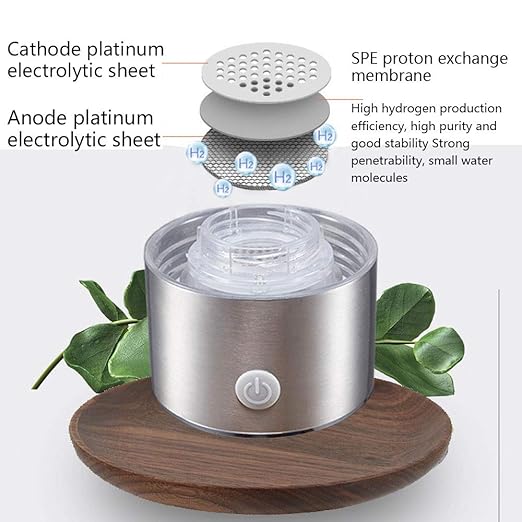 Hydrogen Water Bottle Generator Hydrogen Water Maker Portable SPE Technology Generate Hydrogen Rich Water Without Chlorine Ozone Residue Anti Aging Antioxidant Glass Bottle 350Ml