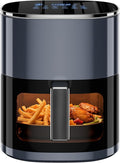 Simple Deluxe 12-in-1 Air Fryer 6.34 Qt, 1700W Digital Preset Airfryer with Visible Window, Nonstick and Dishwasher-Safe Basket, Air Fry, Roast, Bake, Dehydrate, Fries, Gary