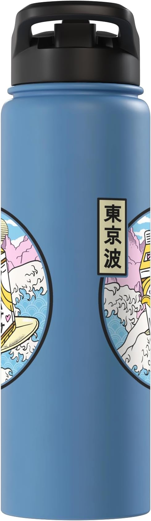 Surfing Banana Milk Carton Japan Wave Kawaii Vaporwave Anime Stainless Steel Insulated Water Bottle