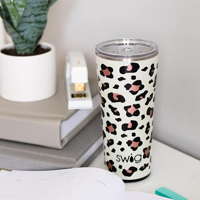 Swig Life 22oz Tumbler, Insulated Coffee Tumbler with Lid, Cup Holder Friendly, Dishwasher Safe, Stainless Steel, Large Travel Mugs Insulated for Hot and Cold Drinks (All American)