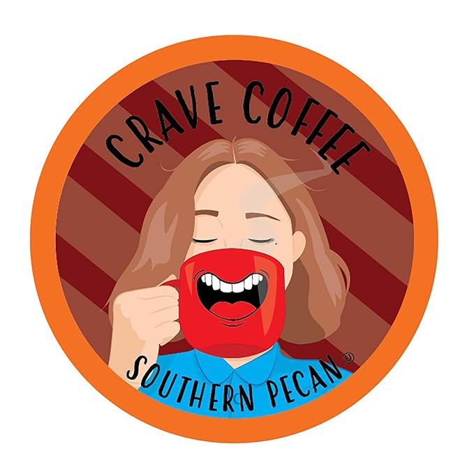 Crave Beverages Flavored Coffee Pods, Compatible with Keurig K-Cup Brewers, Single Serve Southern Pecan, 100 Count