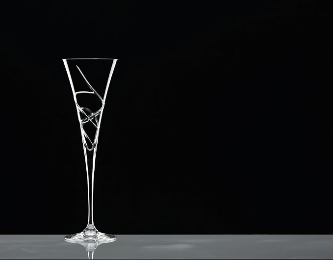 Lenox Champagne Flutes, Adorn Crystal 2-Piece Toasting Flute Set, Set Of 2, Heavy 3 x 10.5-inch, 7-Fl Oz Clear Crystal Glass, Stemware, Hand Wash Only, Wedding Decor, New Years Flute Glasses (2-Piece)