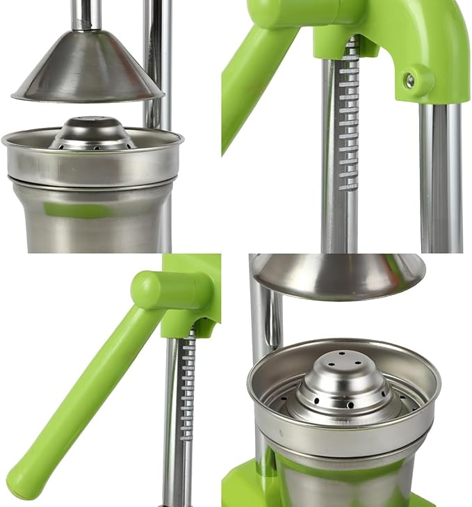 Cast Iron Juicer Hand Press, Heavy Duty Cast Iron Manual Juicers, Manual Juicer Stainless Steel Lemon Squeezer, Crusher Machine for Fresh Lemonade Orange Juice, Easy to Clean