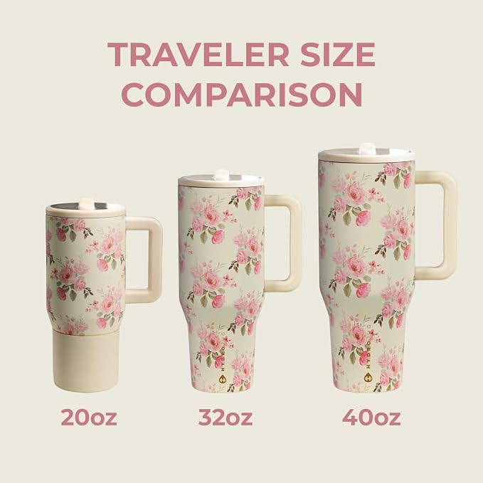 HydroJug Traveler 32oz, Insulated Tumbler with Handle & Straw, Keepsake