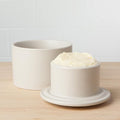 Now Designs French-Style Stoneware Butter Crock for The Counter, Matte Natural