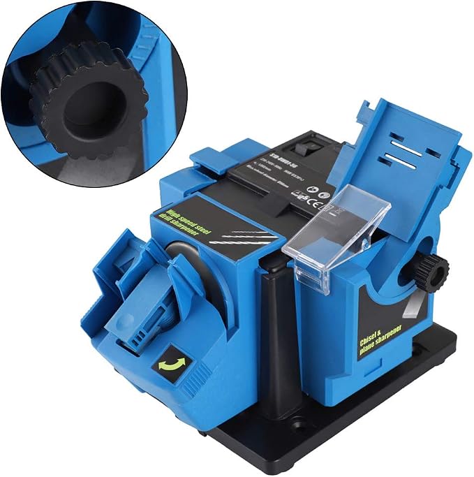 Drill Bit Sharpener, Multi Tool Blade Sharpener 15. 2x14. 3x15. 5cm Electric Knife Sharpener Drill Bit Sharpener with Grinding Wheel Household Sharpener for Kitchen and Workshop