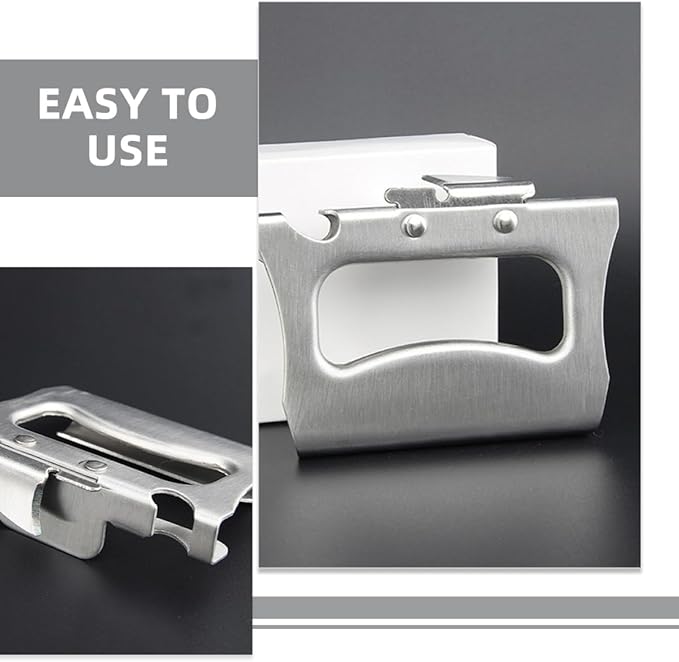 2pcs Stainless Steel Can Opener Ergonomic Handheld Tool for Effortless Lid Removal for Cans and Bottles Compact and Design for Home and Camping Use